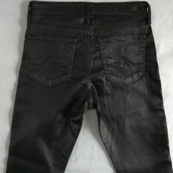 Ag Adriano Goldschmied Farrah Skinny Super Black Jeans 27 - Picture 4 of 8